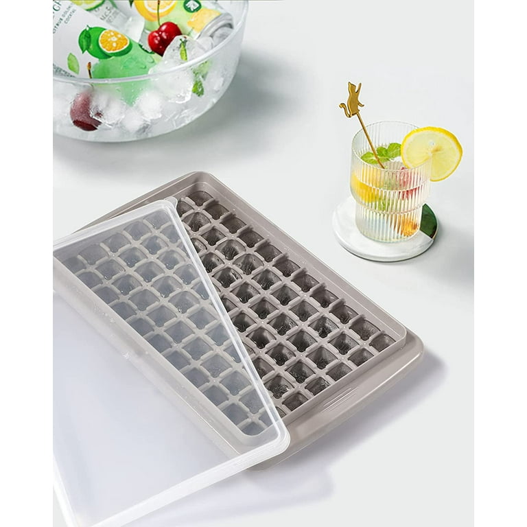 Hometimes Ice Cube Tray with Lid and Bin for Freezer, Easy Release