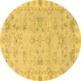 thumbnail image 1 of Ahgly Company Indoor Round Oriental Brown Traditional Area Rugs, 4' Round, 1 of 4