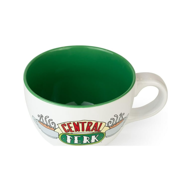 Friends Central perk Travel Coffee Mug W/ Green lid, Dishwasher & Microwave  Safe