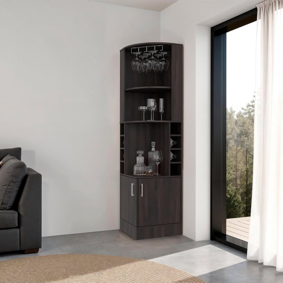 DEPOT E-SHOP Norway Corner Bar Cabinet - Walmart.com