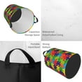 thumbnail image 6 of LNWH Waterproof Laundry Basket with Handles, Cartoon Geometric Puzzles Seamless Pattern Foldable Laundry Hamper, Medium Size, 6 of 8