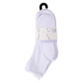 thumbnail image 6 of MeMoi 6 Pair Women's Ribbed Cotton-Rich Picot-Trimmed Quarter Socks - Womens - Female, 9-11, Pink Heather Multi, 6 of 11