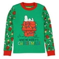 thumbnail image 4 of Snoopy Toddler Pajamas Wake Me When It's Christmas Tight Fit Sleep Set Loungewear, 4 of 6