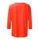 thumbnail image 5 of Blusas Umfun para mujer, cuello redondo liso, manga 3/4, blusa informal versátil, color rojo, talla L, 5 of 5
