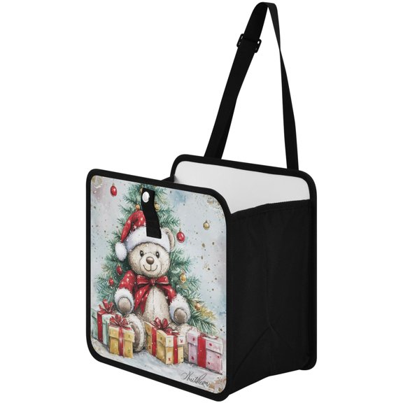 Qxltty Teddy Bear Gifts Car Dumpster Collapsible Rear Seat Suspension Trash for Front Seat Center Console in Vehicle