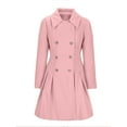 thumbnail image 4 of WRKEKC Double-Breasted Wool Blend Coat Notched Lapel Functional Pockets Longline Formal Wear Fall Winter Plus Size Available Pink M, 4 of 6