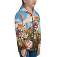 thumbnail image 5 of Sikiie Vibrant Field Of Blossoms Zip Up Hoodie Teenage, hoodies for Teenage, Zipper Sweatshirt Jacket for Daily, Traveling-Medium, 5 of 6