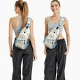 thumbnail image 2 of Ink Style Sling Backpack Lightweight Travel Crossbody Bag for Hiking, Vintage Tribal Design with Layered Storage, 2 of 3