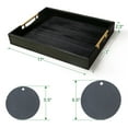 thumbnail image 3 of LotFancy Large Wood Serving Tray, 17x13", Rectangle Food Tray with Handles, 3 of 7