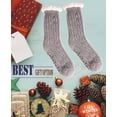 thumbnail image 2 of LEZMORE 2 Pack Slipper Socks for Women Cozy Fuzzy Stocking Socks ,Knit Womens Thick Knit Sherpa Fleece Slipper Socks Grippers, 2 of 11