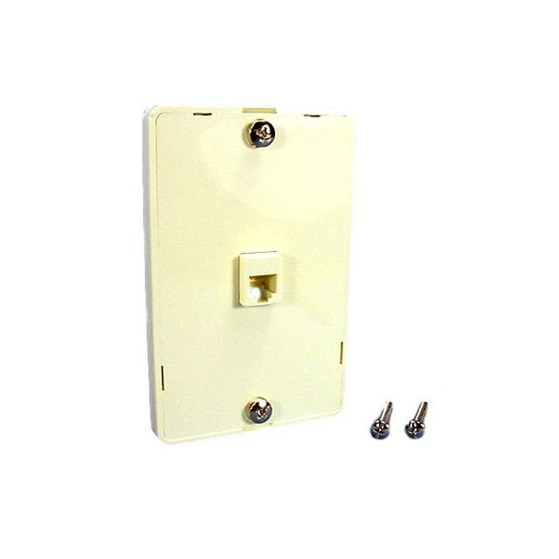 Almond Wall Phone Mounting Plate Telephone Jack 40914A