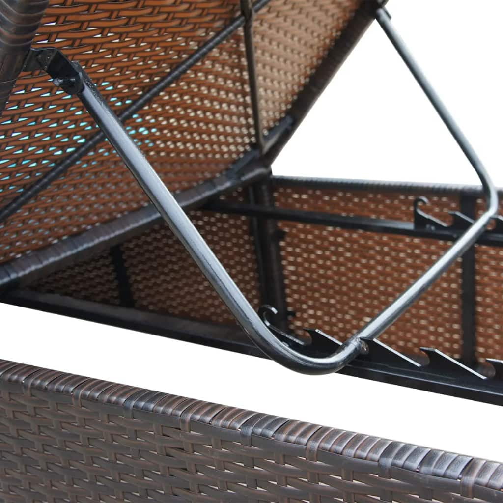 Kepooman Rattan Sun Lounger for Patio, Angle Adjustable Wicker Chaise Lounge Chair with Thick Cushion for Garden Kepooman Rattan Sun Lounger for Patio, Angle Adjustable Wicker Chaise Lounge Chair with Thick Cushion for Garden