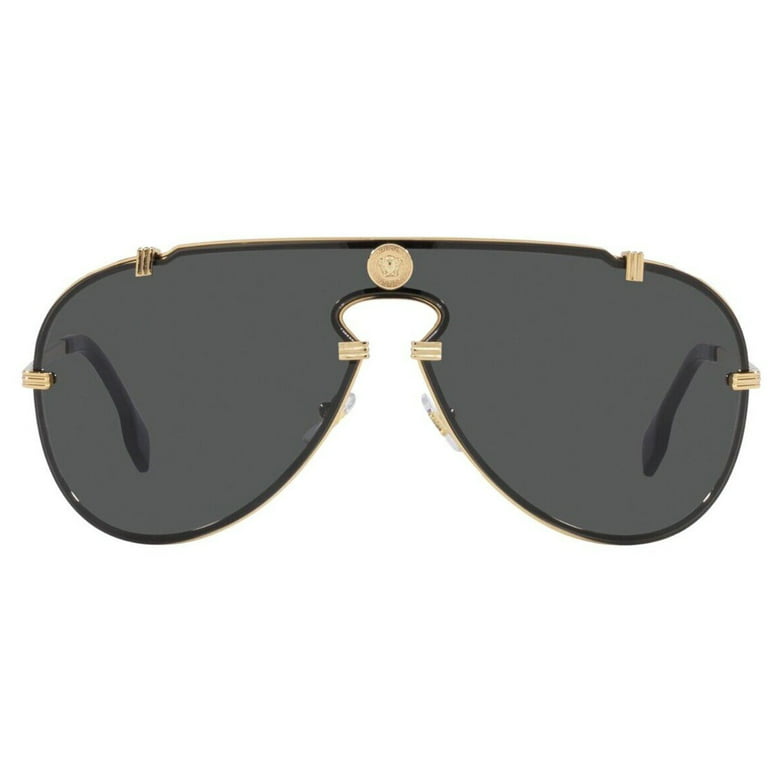 Versace Dark Gray Pilot Men's Sunglasses VE2243 100287 43