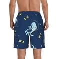 thumbnail image 3 of Kll Space Dinosaur Men'S Casual Summer Beach Shorts Hawaiian Shorts With Pockets-Large, 3 of 9