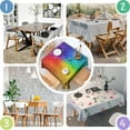 thumbnail image 4 of Colorful Tie Dye Pattern Square Tablecloth,Waterproof Square Table Cover,Wipeable Spillproof Washable Table Cover for Home Kitchen Party Decor 52"x52"(132x132cm), 4 of 6