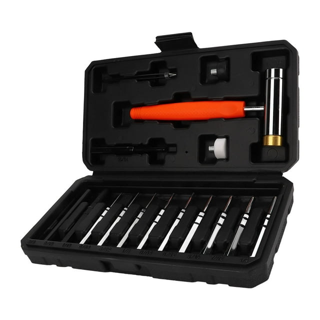 Pin Punch Set, Portable Hammer and Punch Set Steel Material Heat Treatment 12 Pin Punches for Machinery
