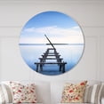 thumbnail image 2 of Designart « Jetty Restes dans un Lac Bleu » Horloge Murale Moderne, 2 of 6
