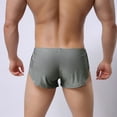 thumbnail image 2 of LEEy-world Mens Underwear Men's Underwear Bamboo Rayon Breathable Super Soft Comfort Lightweight Pouch Boxer Briefs Grey,M, 2 of 5