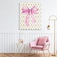 thumbnail image 2 of Stupell Industries Pink Bow on Rose Quilt Pattern Canvas Wall Art, design by Petal Prints Design, 2 of 7