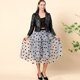 thumbnail image 3 of Gibobby faldas para mujer invierno Falda plisada Love flocado de talle para mujer Falda acampanada(Gris, L), 3 of 4