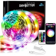 DAYBETTER 65.6ft Wifi Led Lights Strip with Tuya App Control for Bedroom Decoration Work with Alexa and Google Assistant(2 Rolls of 32.8ft)