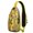 Summer Yellow P, variant on Tribal Paisley Sling Bag – Vintage Bohemian Floral Crossbody Backpack, Lightweight Travel Daypack with Adjustable Strap & Multiple Compartments