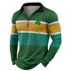 thumbnail image 2 of Ceisia Men's St. Patrick's Day Irish Polo Shirt | Slim Half-Zip Long-Sleeve Celtic Cross & Clover Print Top Gift, 2 of 3