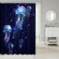 thumbnail image 2 of Jellyfish Shower Curtain for Bathtub Kids Ocean Aquatic Animal Bathroom Shower Curtain Set Sea Creature Underwater World Ative Bath Curtain Jellyfish Kids Bathroom Accessories 72"x84", 2 of 6