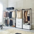 thumbnail image 4 of Pemberly Row 47" Wood and Metal Walk-in Closet with One Shelf, 4 of 8