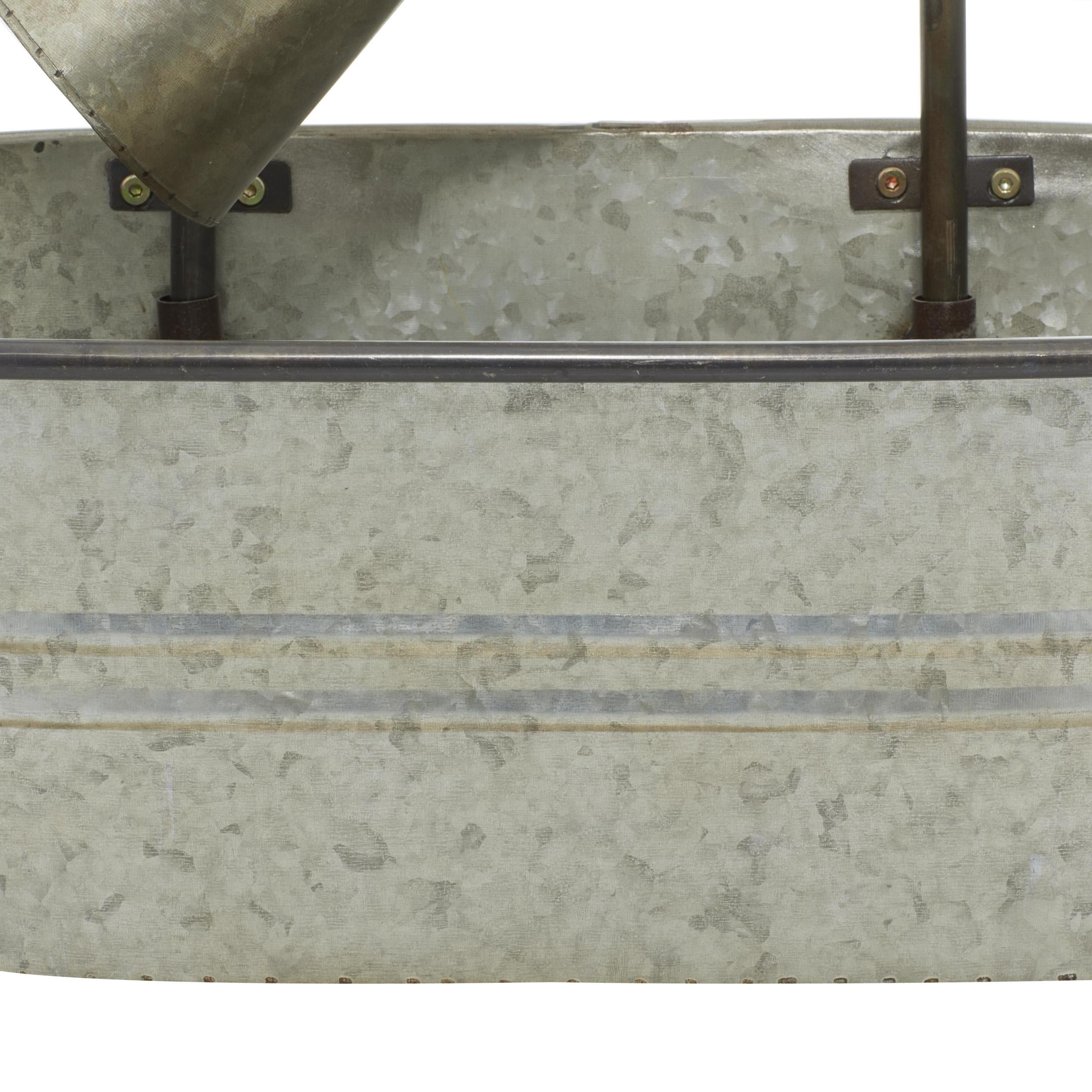 DecMode Gray Fountain Indoor Outdoor Decor with Watering Cans