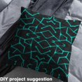 thumbnail image 2 of Homewish Teens Cyan Stripes Fabric by the Yard 1 Yard, Neon Gradient Triangle Room Decor Fabric by the Yard, Chic Abstract Ombre Sewing Fabric, Luxury Bedroom Decor, 2 of 6