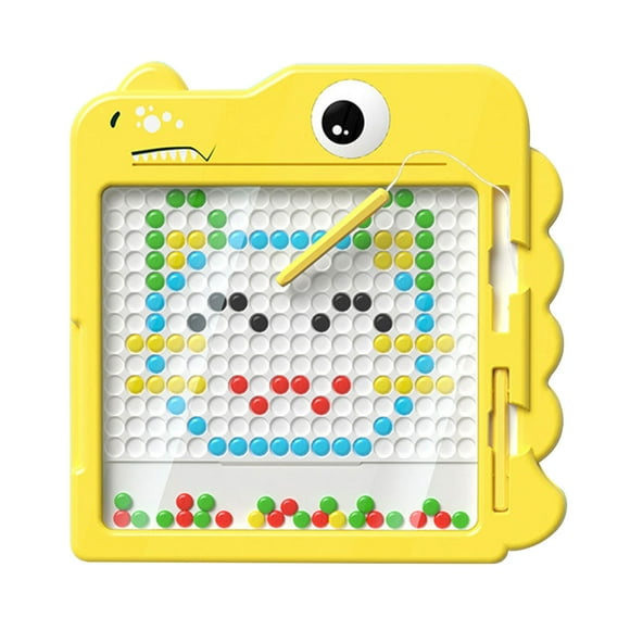 SIYTUAU Dinosaur Magnetic Pen Drawing Board Medium Size Yellow Educational Toy For Kindergarten Kids Plastic Magnetic Drawing Board Yellow Color Yellow