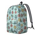 thumbnail image 2 of Robot and Blasters Blue Pattern Backpack for School, Cute School Bag with Adjustable Shoulder Straps and Padded Back, 15.7"x11.8"x5.5", 2 of 4