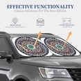 thumbnail image 4 of Salouo Colorful With Blue Oriental Pattern Car Windshield Sun Shade Foldable | Front Windshield Shade for Sun, Heat and UV Rays | Interior Sun Protection-Medium, 4 of 6