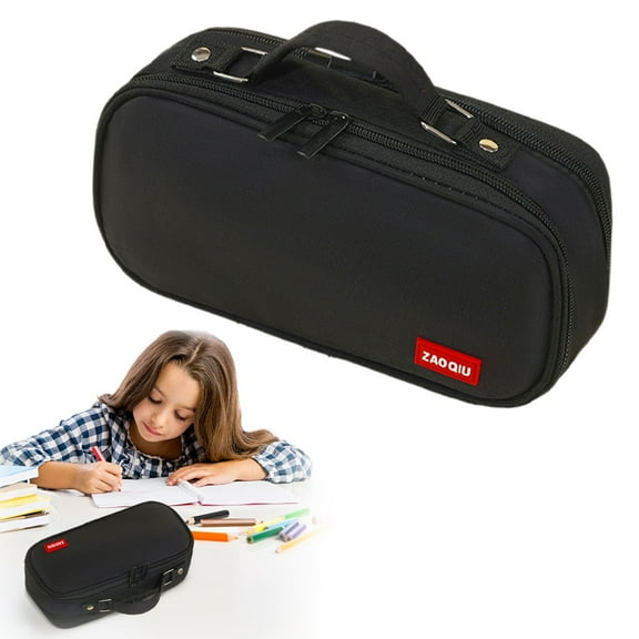 Under $5 Large Pencil Case, Large Capacity Pencil Case with Dry-Erase Board - Multi-Compartment Organizer for Office, Big Capacity Pencil Pouch, Multi-Color, By Goohae