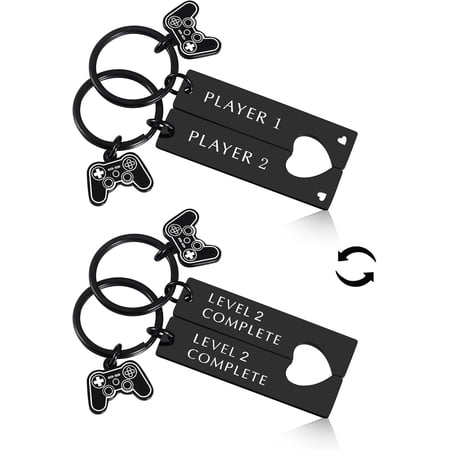 2nd Anniversary His Her Boyfriend Girlfriend Cotton 2nd Anniversary Wedding Gift Husband Wife Best 2nd Anniversary Couple Matching Keychain Level 2 Complete Valentine s Day Gift