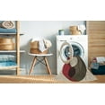 thumbnail image 2 of Ahgly Company Machine Washable Indoor Square Transitional Brown Red Area Rugs, 3' Square, 2 of 7
