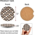 thumbnail image 3 of Coolnut Love Heart Car Coasters 2 Pack for Cup Holders, Ceramic Cork Base car Drink Coasters with Finger notches, Car Accessories for Women & Men Home Decor Gifts, 3 of 6