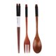 thumbnail image 2 of 1x De Cubiertos Para Viaje 1x Tenedor + 1x + 1 Par De Palillos Accesorio Duro Cuerda Negra Sunnimix Juego de cubiertos para viaje, 2 of 8