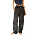 thumbnail image 6 of Liacowi Women Juniors Casual Baggy Cargo Pants Wide Leg Trousers Loose Oversized Hippie Drawstring Punk Sweatpants Joggers Streetwear, 6 of 8