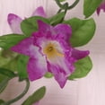 thumbnail image 3 of 2 x Narcisos artificiales colgantes de pared, flores de seda, enredadera, decoración interior/exterior, color morado, 3 of 9
