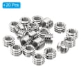 thumbnail image 3 of Unique Bargains Adaptateurs Filetage Manchon Réducteur Écrou 20pcs M6x1 Mâle à M4x0.7 Femelle Réparation Insert Écrou 4mm, 3 of 7