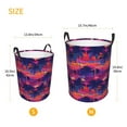 thumbnail image 5 of Balery Retro Palms Round Laundry Basket with Handles Waterproof Freestanding Laundry Hamper for Clothes Toys in the Dorm and Family-Medium, 5 of 8