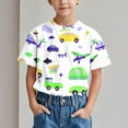 thumbnail image 2 of Riecok Toddler Kids Boys Girls Cotton T-shirt Crewneck Comfortable Shirt Kids Clothes Toddler Kids Boy Lightweight Trendy Outfits Blouses Top Summer 8 T Green, 2 of 7