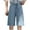Light Blue-07, variant on Mitankcoo Women's Solid Color High Waist Denim Shorts Loose Trendy Spring Summer Casual Jean Shorts with Pockets