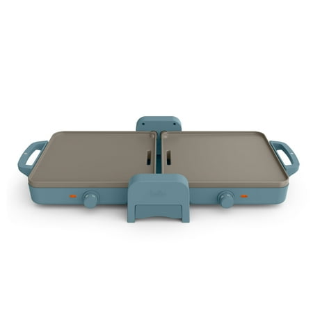 bella 10"x 20" Ceramic Fold-n-Store Dual Temp Griddle, EverGood™ Ceramic Nonstick Coating, Surf