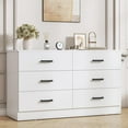 thumbnail image 5 of VVFLU Wood Dresser for Bedroom, 6 Drawer Double Dresser, Modern Chest of Drawers with Deep Drawers, Large Storage Organizer for Living Room, Closet, 5 of 9