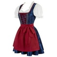 thumbnail image 2 of Stay Corset Oktoberfest Outfits Women Bavarian Dirndl Dress for Women October Festival Costume German Dress Dirndl Dress Blue 3XL, 2 of 5