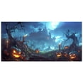 thumbnail image 1 of Halloween Garage Banner Cloth Material Durable Weather Resistant Easy Install Festive Design Eye Catching for Outdoor Indoor Party Supplies Home Yard Halloween Decor, 1 of 3