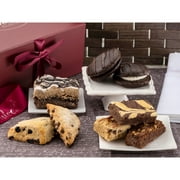 Dulcet Gift Baskets Chocolate Pastry Collection with Fudge Brownies, Whoopie Pie, Scones & Crumb Cake Great Gift for Holidays, Birthdays, Sympathy, Get Well,